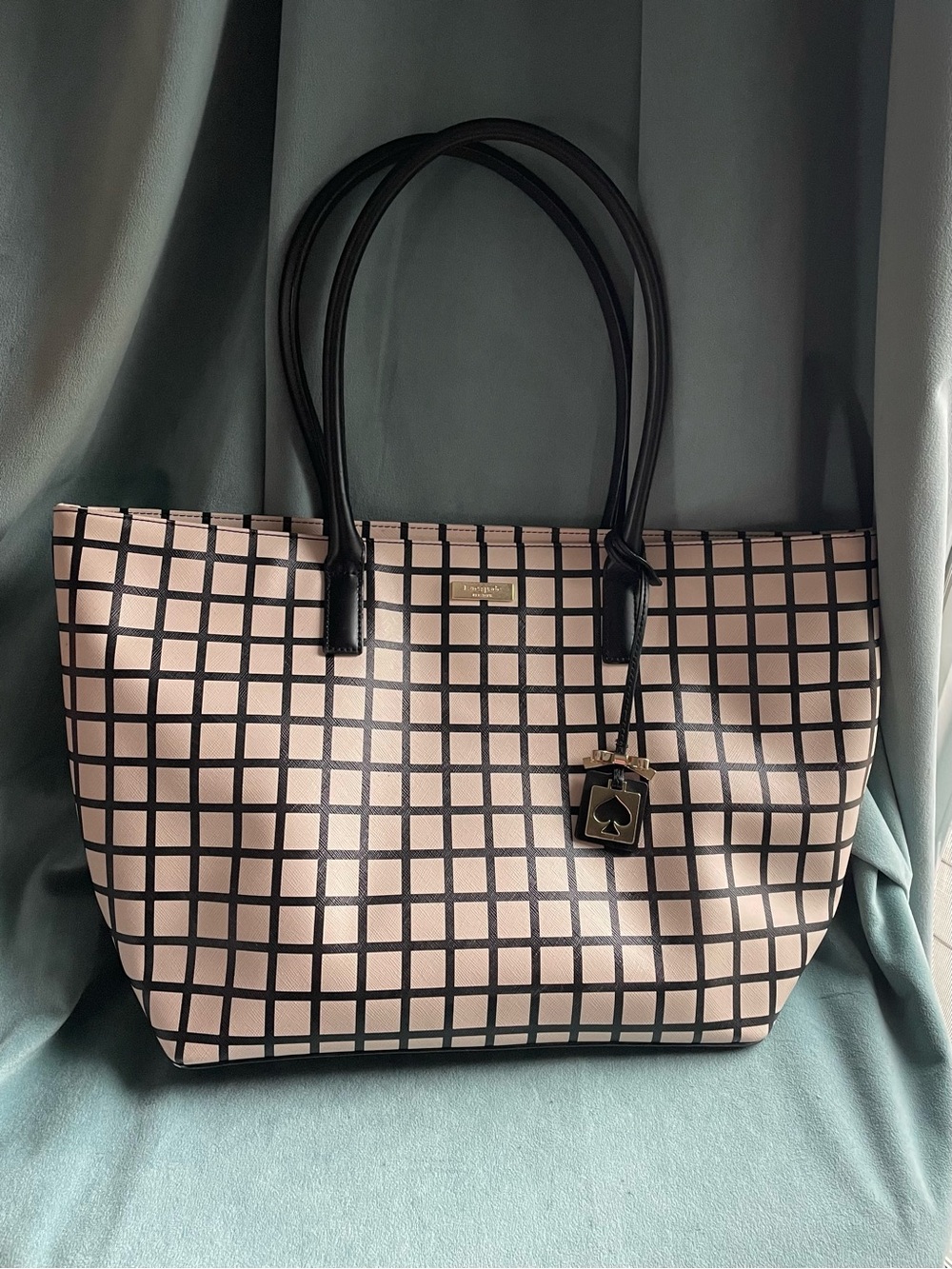 Kate Spade New York Brightwater Drive Windowpane Saffiano Vinyl Women’s Tote Bag
